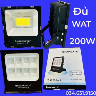 Đèn pha điện công suất 200w vỏ thép sơn đen chất lượng dùng chiếu sáng sân bóng công trình , tàu biển..