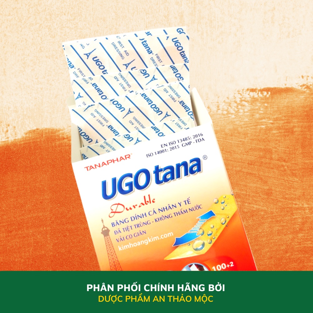 Băng dán cá nhân y tế TANAPHAR Ugotana bảo vệ vết trầy xước rách da hiệu quả không thấm nước độ dính cao