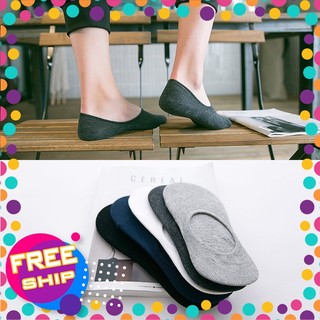 Vớ lười tàng hình style hàn quốc có đệm gót chống trượt - Tất lười nam chống hôi chân