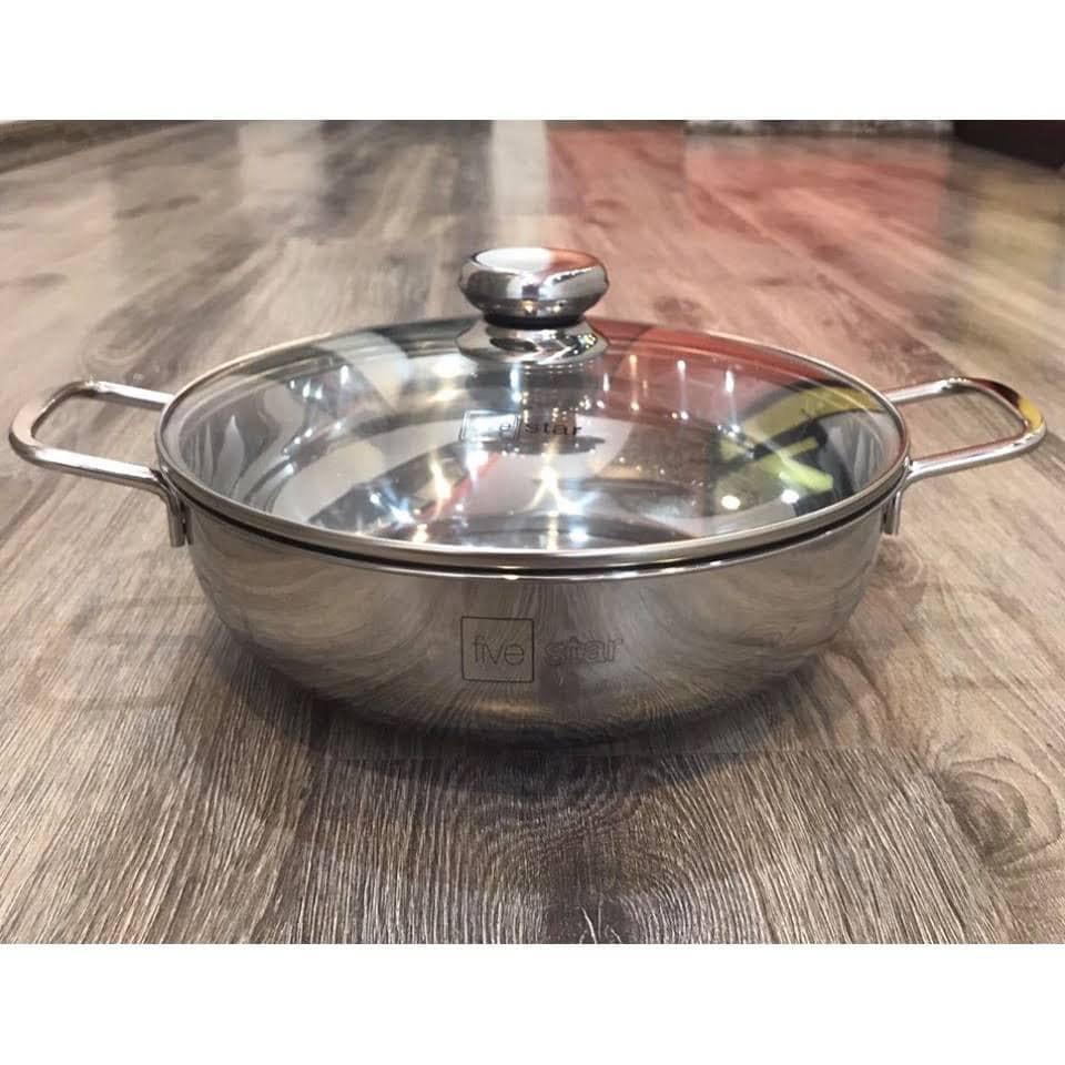 Nồi lẩu inox fivestar 3 đáy đun từ size 26cm