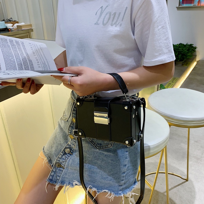 Túi Xách Nữ Đeo Chéo Đeo Vai Hình Hộp Phong Cách Thời Trang