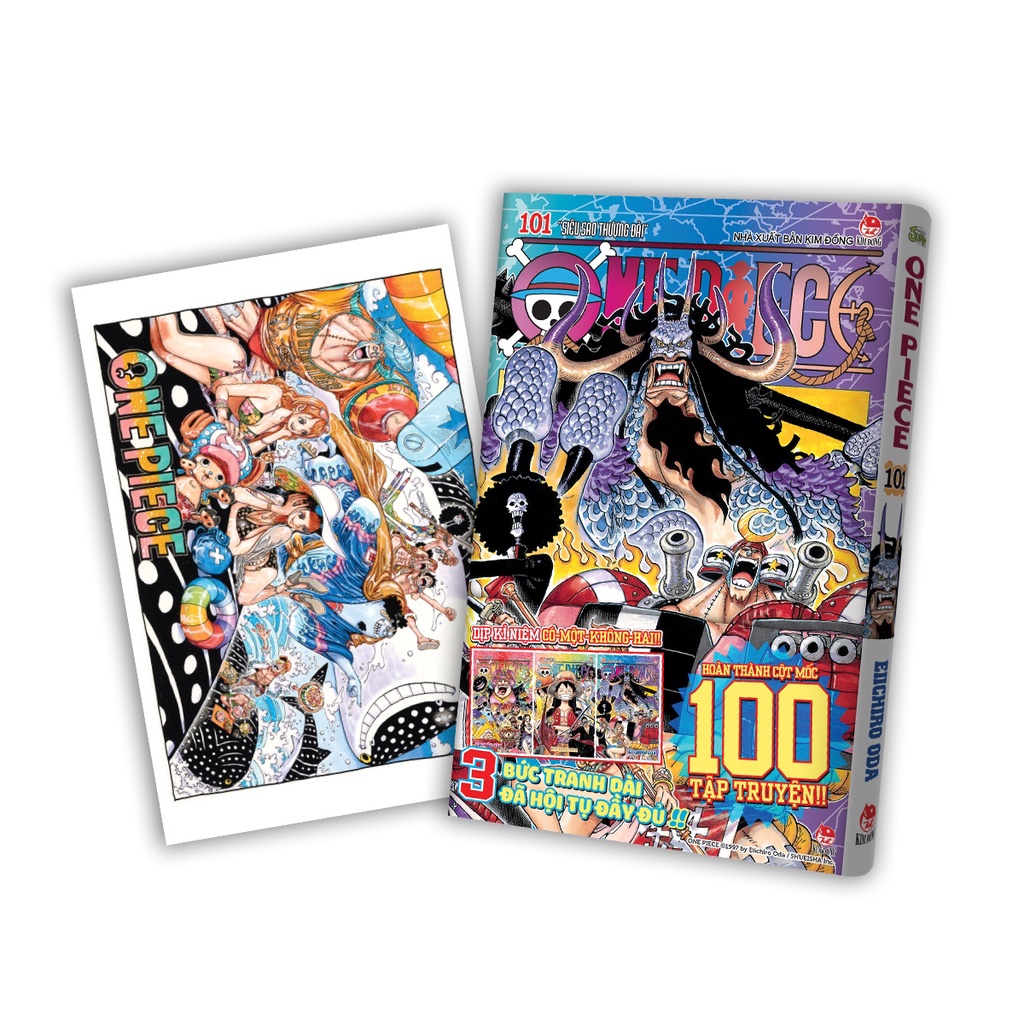 Truyện lẻ - One piece tập 100 101 bản in đầu kèm quà