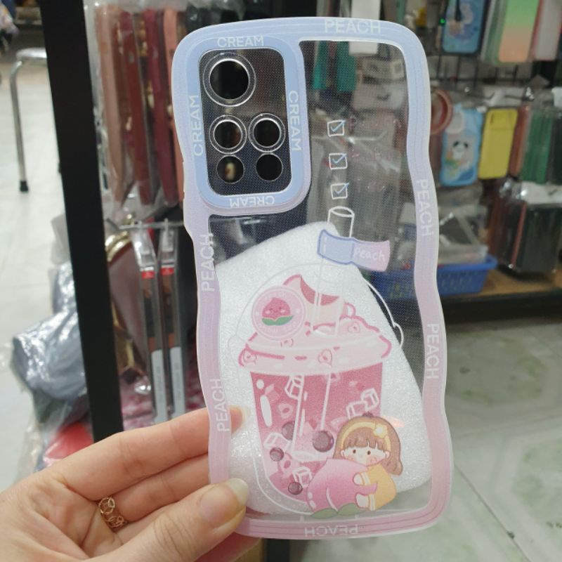 Ốp lưng Xiaomi Redmi note 11 pro plus 5G dẻo viền màu lưng in hình ly trà sữa có bảo vệ camera