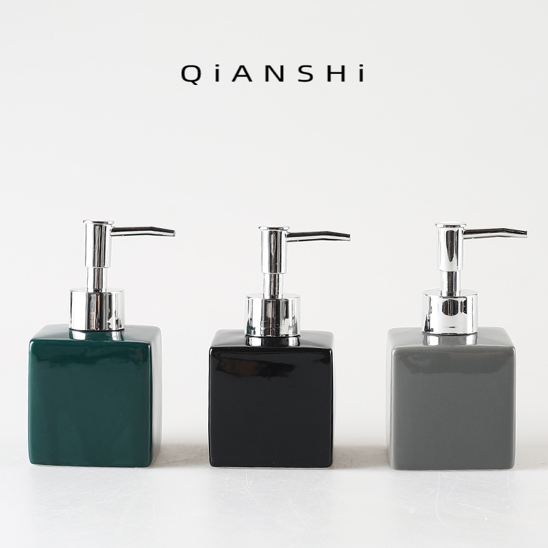 Bình Gốm Sứ Dạng Ấn Đựng Xà Phòng Rửa Tay Xà Phòng Màu macaron