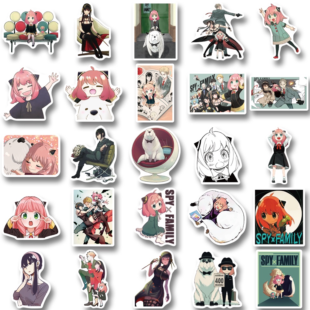 Bộ 50 Miếng Dán Hoạt Hình Chống Thấm Nước Trang Trí Laptop / Cốc Nước Cho Bé