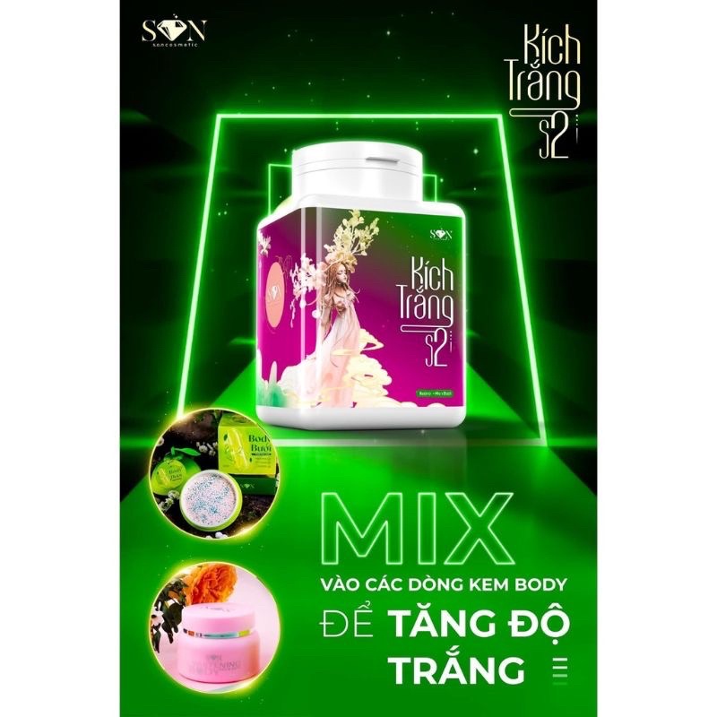 Kem Kích Trắng Cô Tiên S2 SON Cosmetics Chính Hãng hũ 150gr