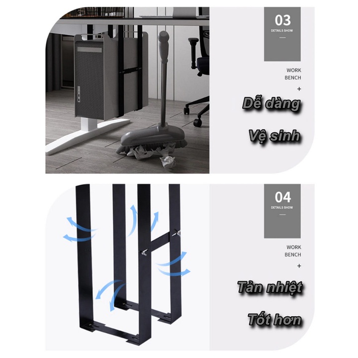 Kệ Treo Thùng PC Lơ Lửng Dưới Gầm Bàn Carbon Steel ❤️Hanrui Offical❤️