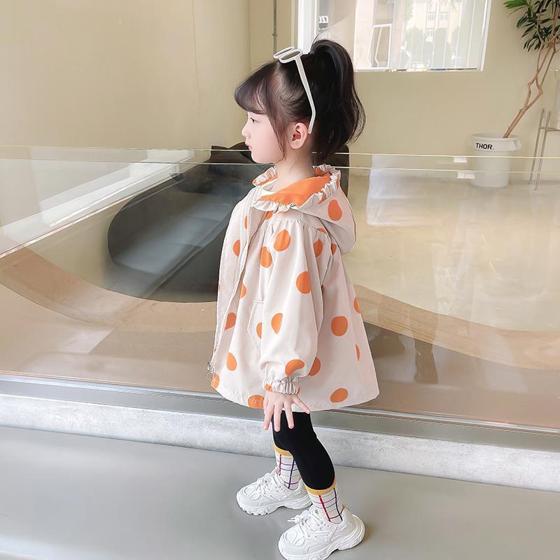 Áo Khoác Có Mũ Trùm Đầu Phong Cách Thời Trang Xuân Thu Dành Cho Bé Gái