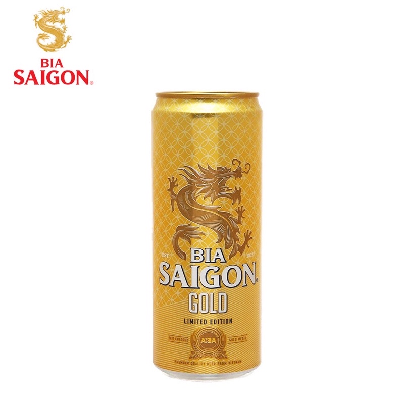 Bia Sài Gòn Gold - thùng 18 lon cao