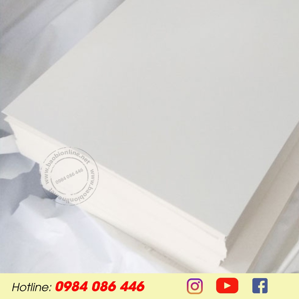 XẤP GIẤY IVORY A5 ĐỊNH LƯỢNG 300GSM/350GSM DÀY LÀM BÌA SỔ TAY, BẾ HỘP CAO CẤP - BAOBIONLINE