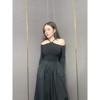 Váy Maxi Cổ yếm Dáng Dài thiết kế bởi YN Boutique