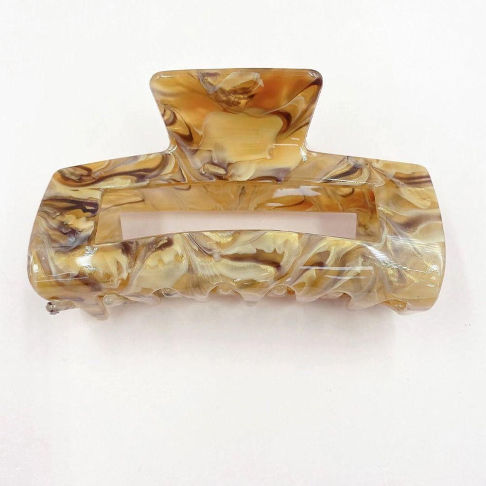 Kẹp Tóc Hình Vuông Lớn Họa Tiết Hình Học Rỗng Cho Nữ