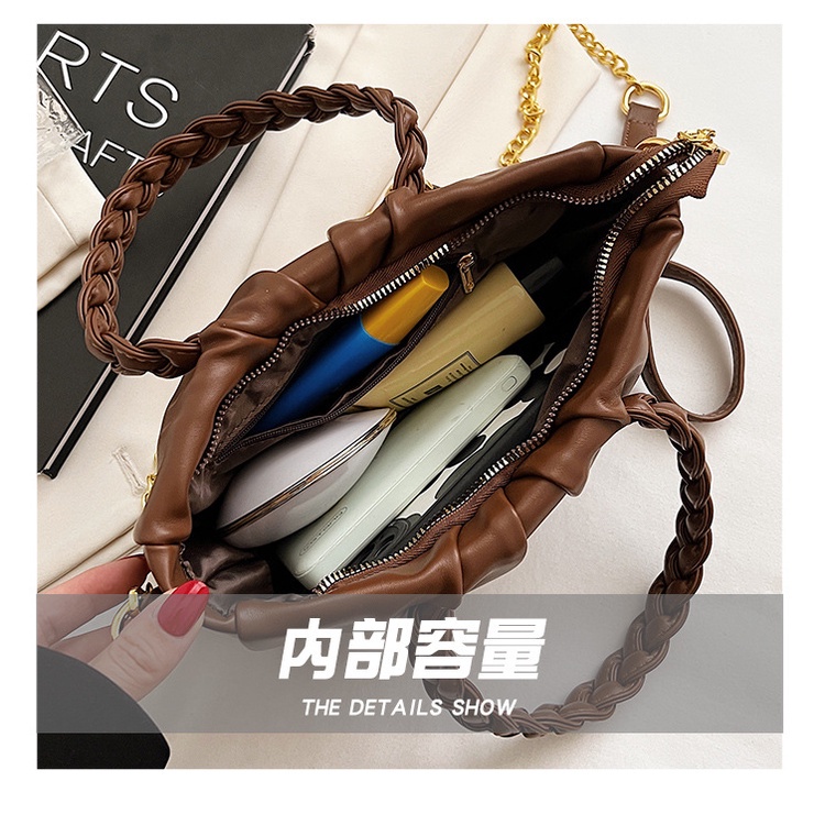 Túi Đeo Vai Màu Trơn Phong Cách Retro Đơn Giản Thời Trang Mới Cho Nữ