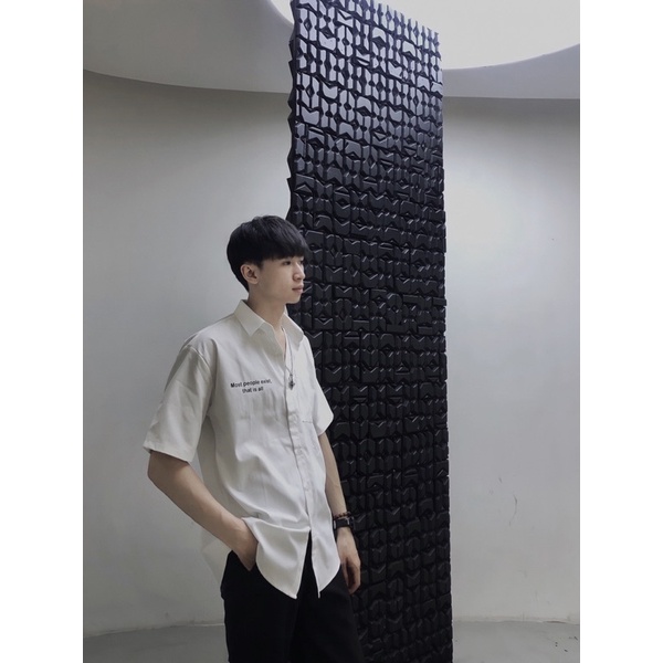 Áo sơ mi trắng Cuban Shirt Crystal
