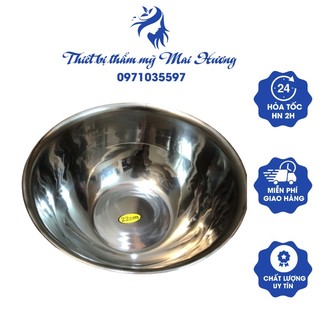 Bát inox size 22cm dùng đựng nước trong spa, thẩm mỹ viện