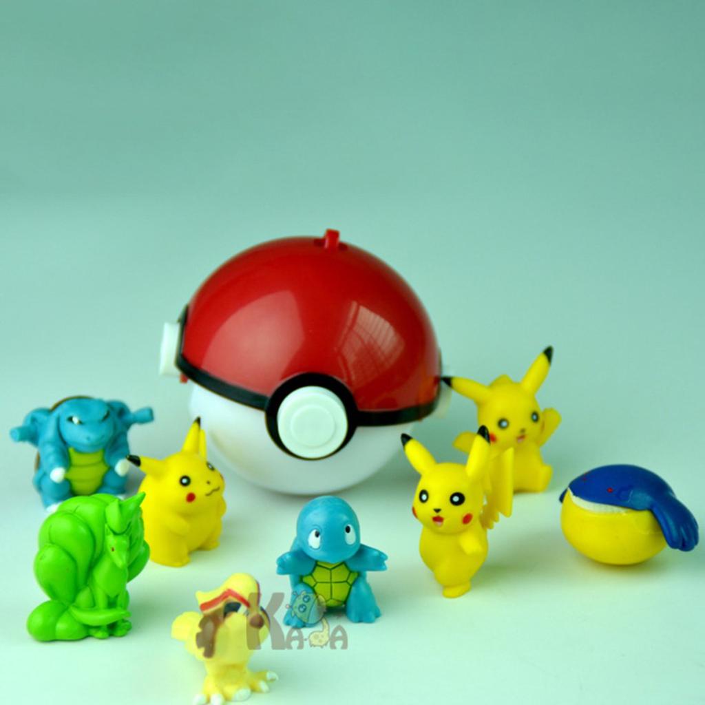 Quà giáng sinh Bộ Búp Bê Bóng Pokeball 8cm Và Quái Vật Ngẫu Nhiên Dùng Làm Tặng Sinh Nhật Cho Bé Quà sinh nhật Throw Pop PokeBall Cosplay Pop-up Elf Go Fighting Poke Ball Toy For Kids 1021