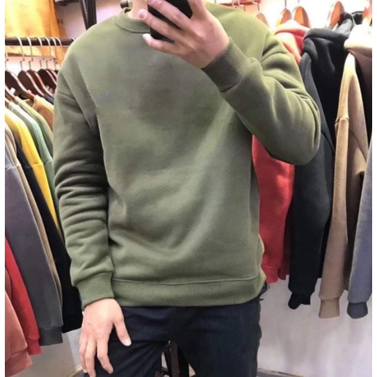 Áo Sweater Áo Thun Nỉ Trơn Cổ Tròn Thời Trang Nam Nữ Unisex Dài Tay Phong Cách Siêu Hot Mọi Thời Đại