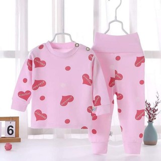 bộ cotton len cạp cao cho bé