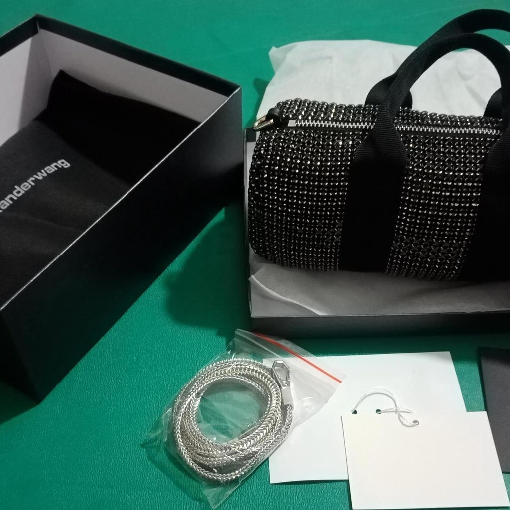 Túi Đeo Chéo Hình Trụ Nhỏ Đính Đá Thời Trang Mới 2022