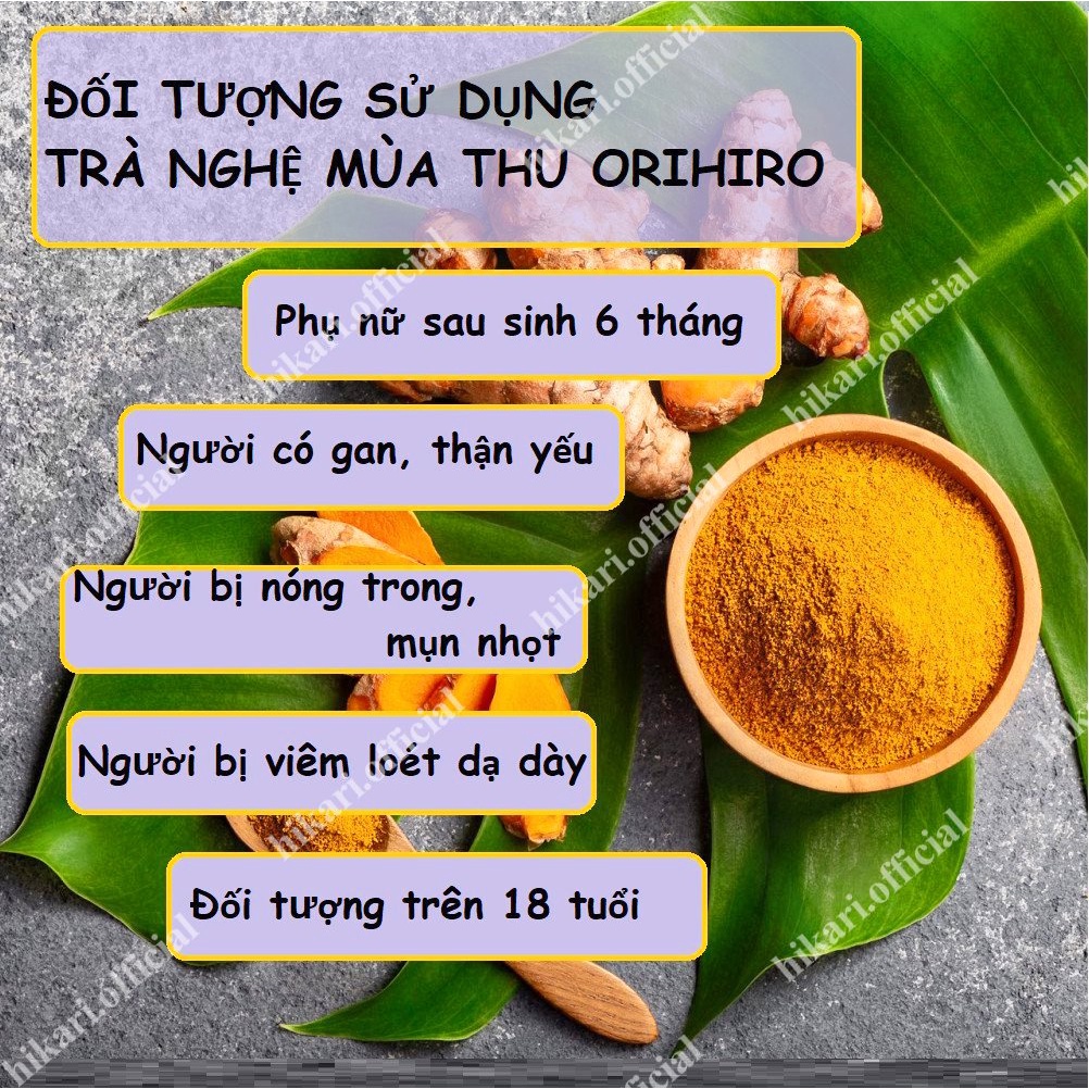 Trà nghệ mùa thu Orihiro Nhật Bản Ukon Tea tốt cho dạ dày, đẹp da, chống lão hóa 60 gói