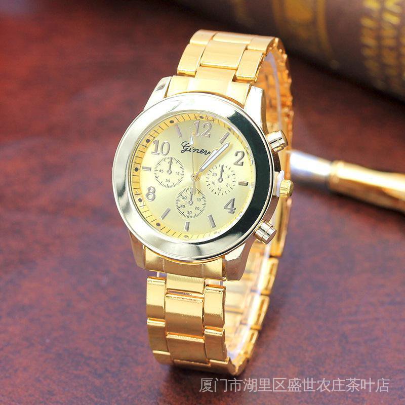 Đồng Hồ Thạch Anh Geneva Đeo Tay Không Gọng Thép Đính Kim Cương Phong Cách Âu Mỹ Đơn Giản Thời Trang Cho Nam Và Nữ Sinh Viên Hàn Quốc