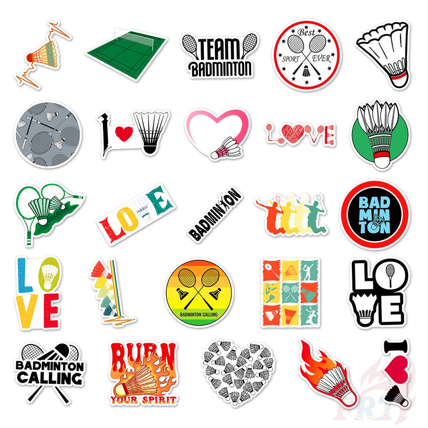 50Pcs/Set ❉ Badminton Series 01 Stickers ❉ Waterproof DIY Fashion Decals Doodle Stickers