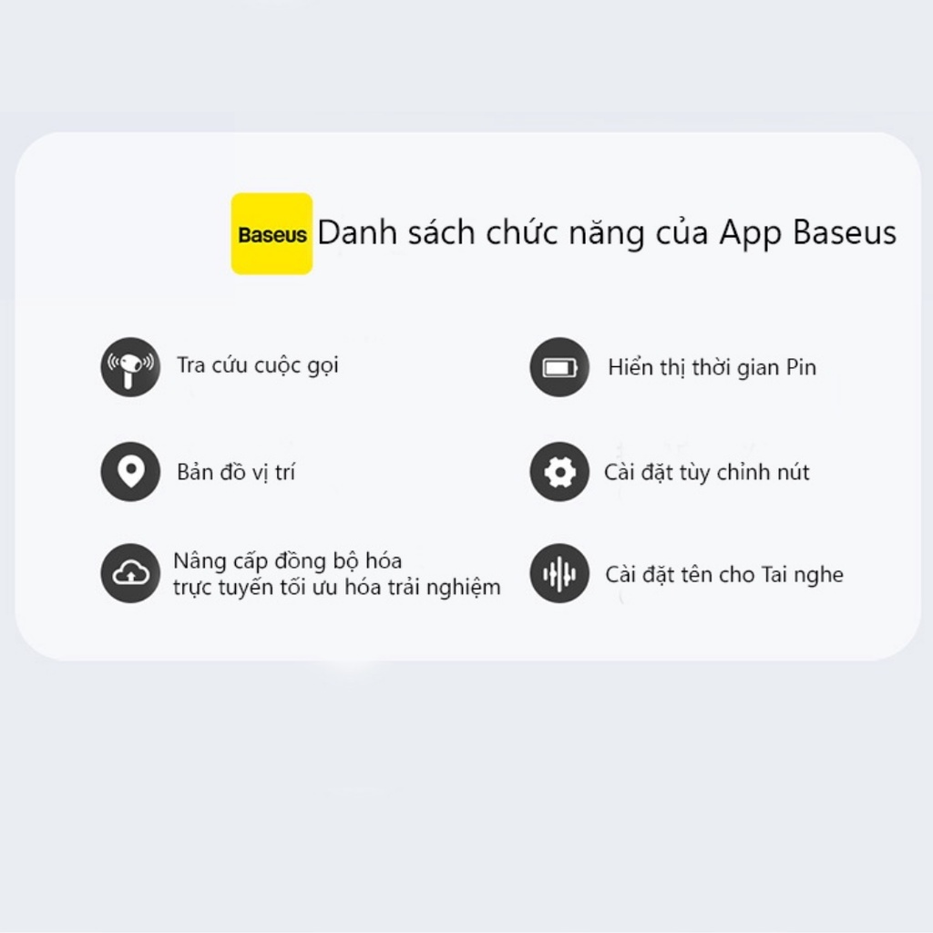 Tai Nghe Nhét Tai Không Dây Baseus WM02 Bluetooth 5.3 TWS Chống Ồn Chống Mồ Hôi Pin Trâu Tới 25h Nghe - Bảo Hành 12T