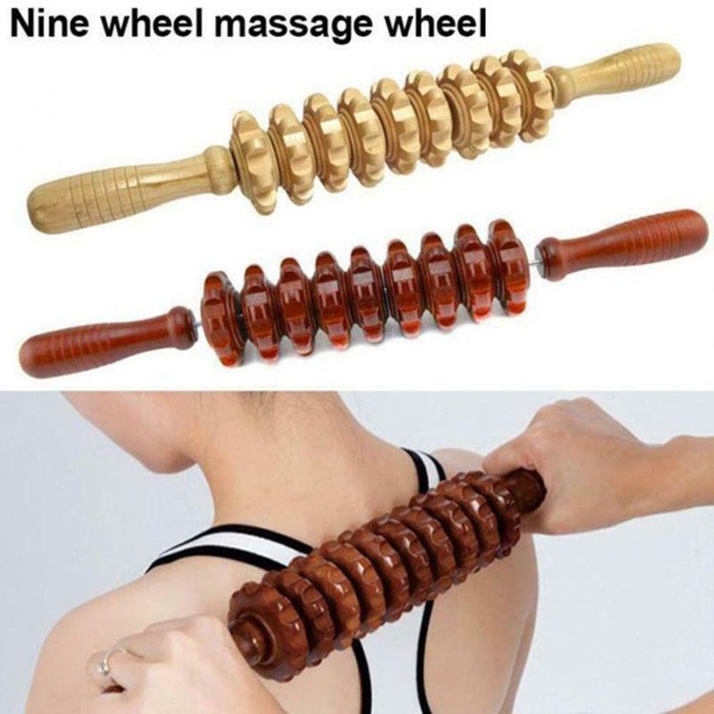 ANEMONE Dụng Cụ Con Lăn Gỗ Mát Xa Thư Giãn Cơ Bắp