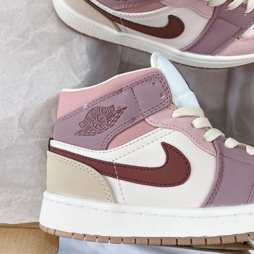 Giầy thể thao nam nữ 2xstore JD mid barely hồng tím Fullbox