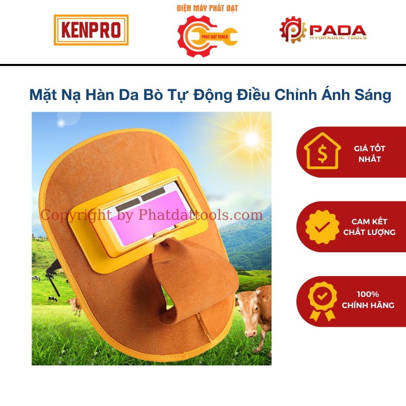 Mặt Nạ Hàn Da Bò Tự Động Điều Chỉnh Ánh Sáng - Mặt Nạ Hàn Điện Tử Da Bò Cao Cấp- Cảm Biến Điện Tử Cảm Biến Ánh Sáng