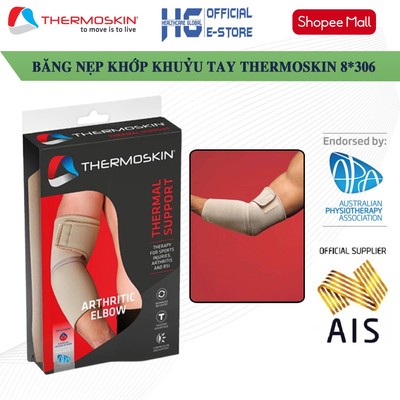 Băng nẹp khớp khuỷu tay THERMOSKIN giúp nén cơ toàn bộ vùng trên, dưới khuỷu tay khi chơi thể thao vận động tay mạnh