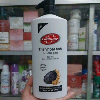 SỮA TẮM DETOX LIFEBUOY THAN HOẠT TÍNH VÀ CÁM GẠO 800G,SẠCH VI KHUẨN VÀ SẠCH SÂU
