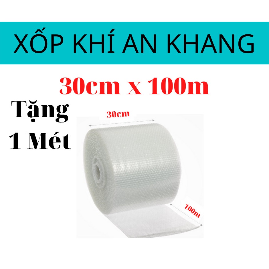 Xốp khí, xốp hơi, xốp nổ, màng xốp hơi, bóng khí chống sốc đóng gói bọc hàng 30cmx100m (Lưu ý đặt 1 cuộn /1 đơn)