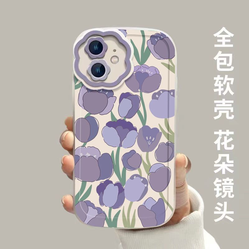 Ốp Điện Thoại Mềm Chống Sốc In Họa Tiết Hoa Cho Iphone 11 Promax 7 12 Xsiphone 14 6 13 14 8p xr D3AQ