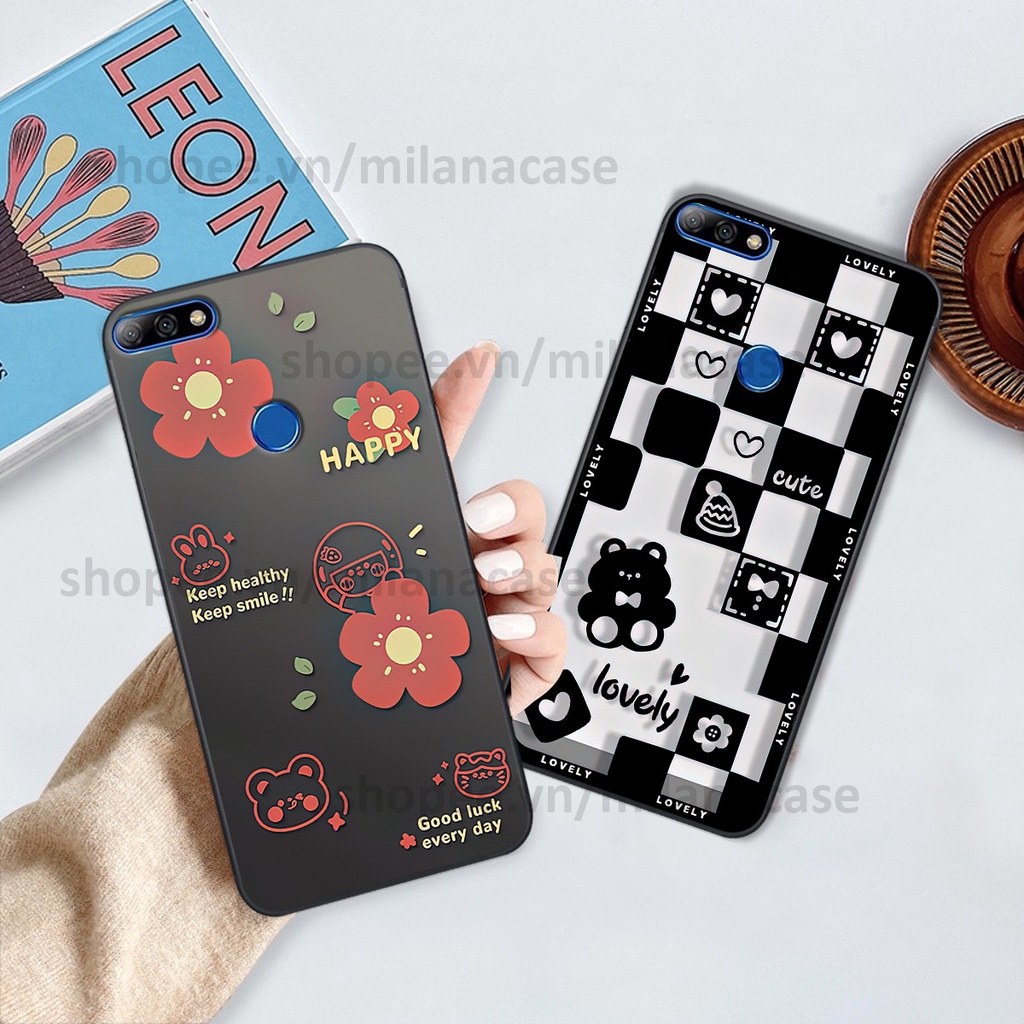 Ốp Huawei Y7 Prime 2018 / Y7 Pro 2018 in hình caro trái tim siêu đẹp, siêu nét đầy phong cách cá tính