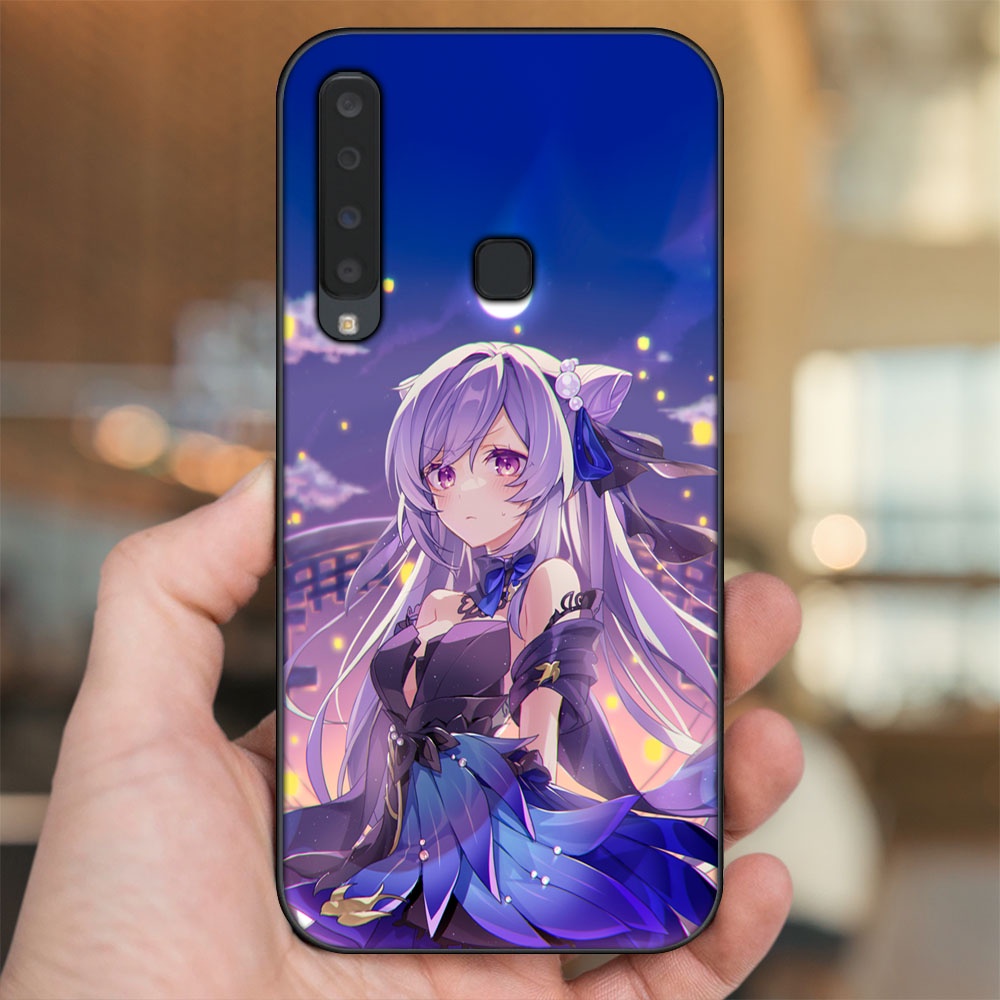 Ốp lưng Samsung A9 2018 viền đen in hình Keqing Genshin Impact