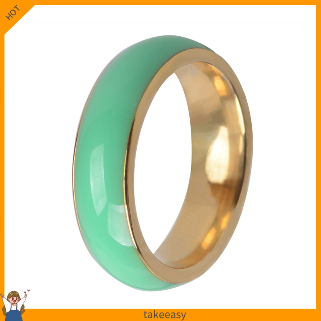 Nhẫn nam đính đá ngọc bích nhân tạo màu xanh lá đơn giản