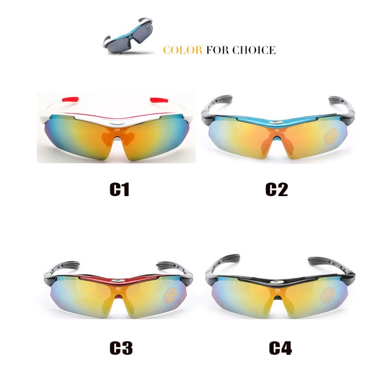 BỘ KÍNH THỂ THAO 5 TRONG 1 ĐI PHƯỢT, ĐI XE ĐẠP, XE MÁY &KÍNH THỜI TRANG 9IN1 ROBESBON