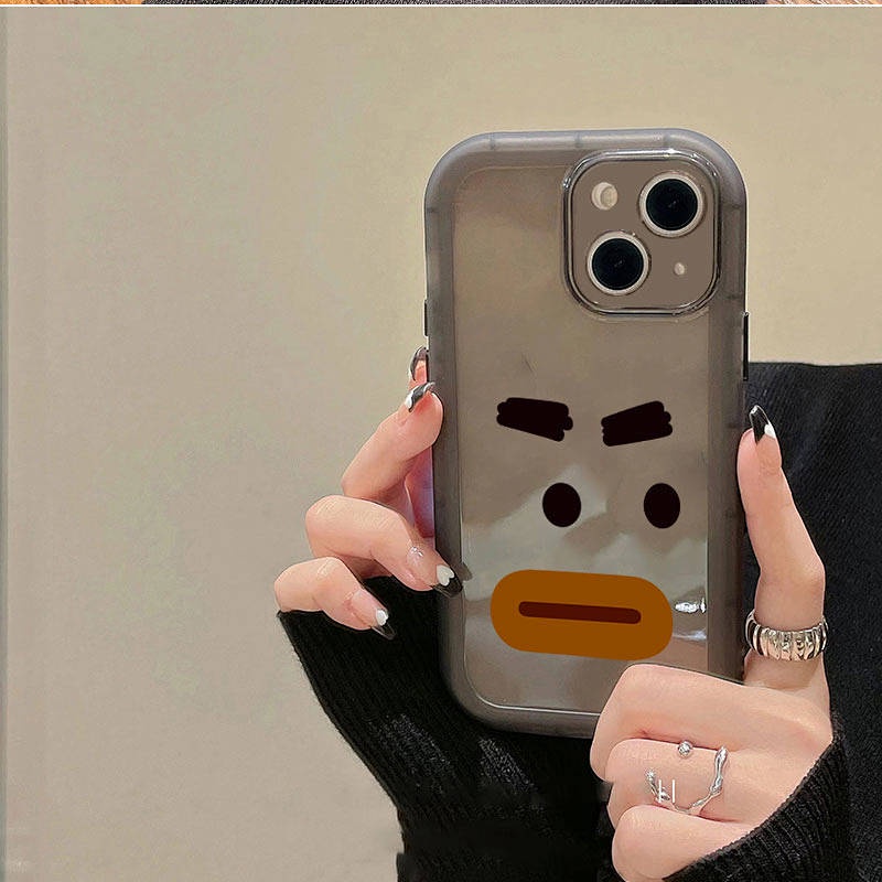 Ốp điện thoại silicone mềm trong suốt hình biểu cảm vui nhộn thích hợp cho iphone 14 11pro 12promax 8plus 7