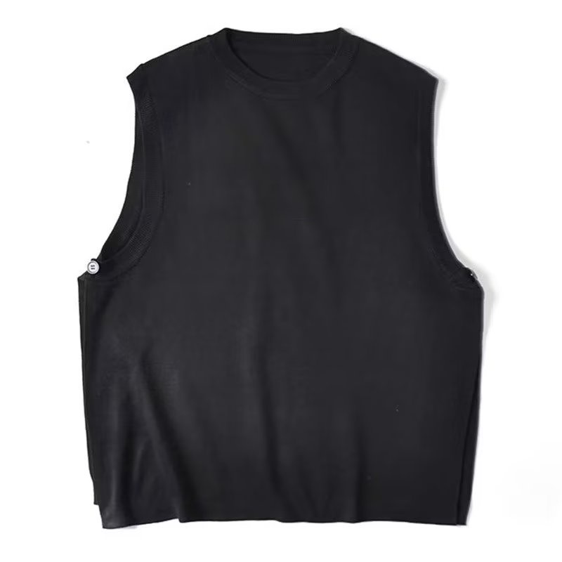 Áo Sweater Dệt Kim Sát Nách Cổ Tròn Màu Sắc Đơn Giản Thời Trang Xuân Thu Cho Nam Giới Size M-2XL