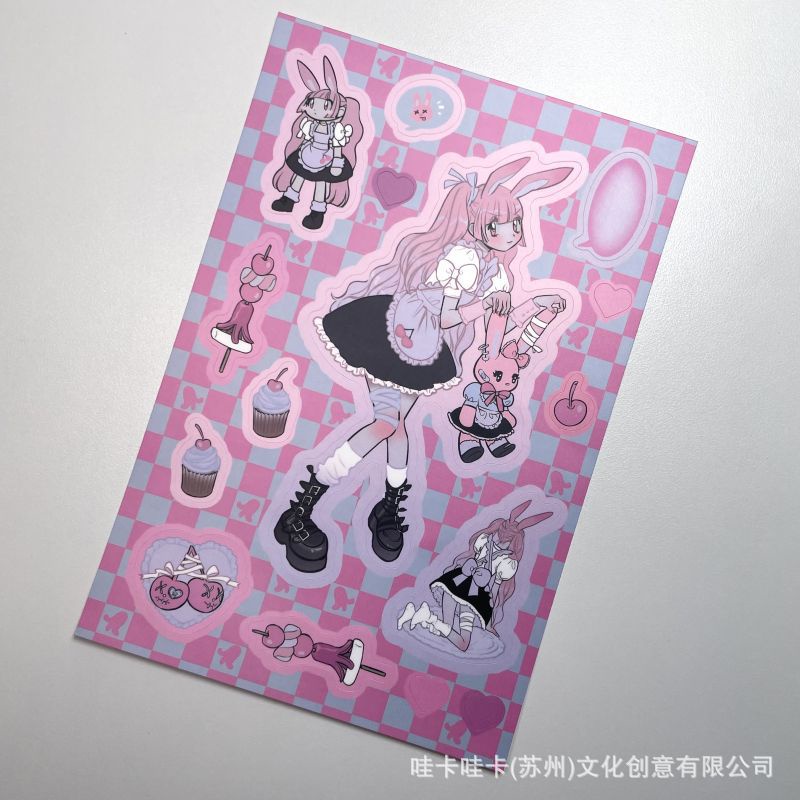 Sticker Dán Tường Hình Cô Gái Domi Và Thiên Thần Sáng Tạo