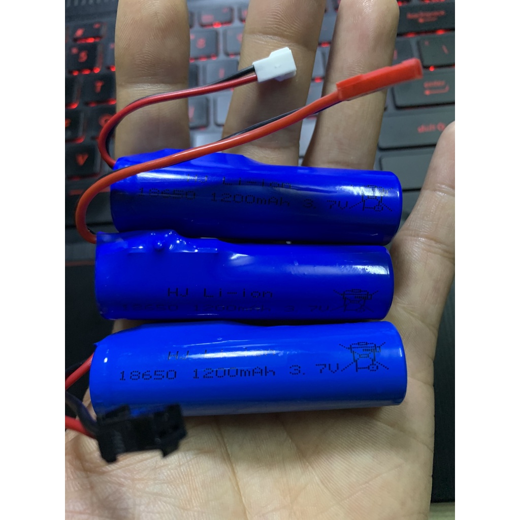 Pin Lithium Lion 18650 1s 3.7v 1200mah Xả 5C Xe Điều Khiển Từ Xa Hàng Mới 100%