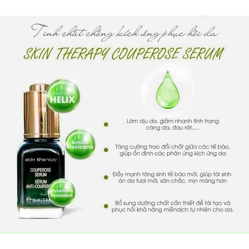 Tinh chất serum dưỡng ẩm,phục hồi,thải độc, tái tạo cho da nhạy cảm Skin therapy Couperose Serum être belle Mẫu mơi