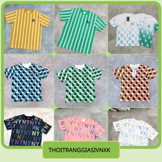 Áo thun Mono gram Ny MLB tay ngắn cổ tròn xuất sịn chuẩn hình