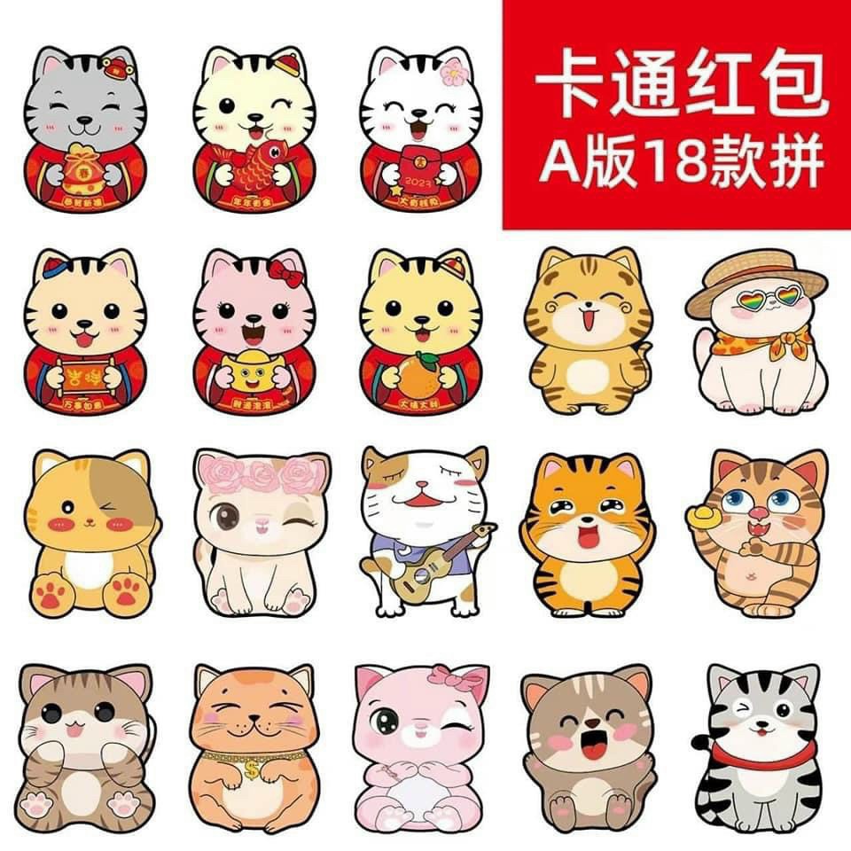 Lì xì chibi tếtFREESHIPBao Lì xì, phong bao lì xì  hoạt hình tết Quý Mão 2023 mới cao cấp đẹp (Tuyển Sỉ)