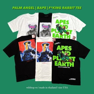 Áo palm angels - bape - fxxking rabbits - áo unisex size usa
