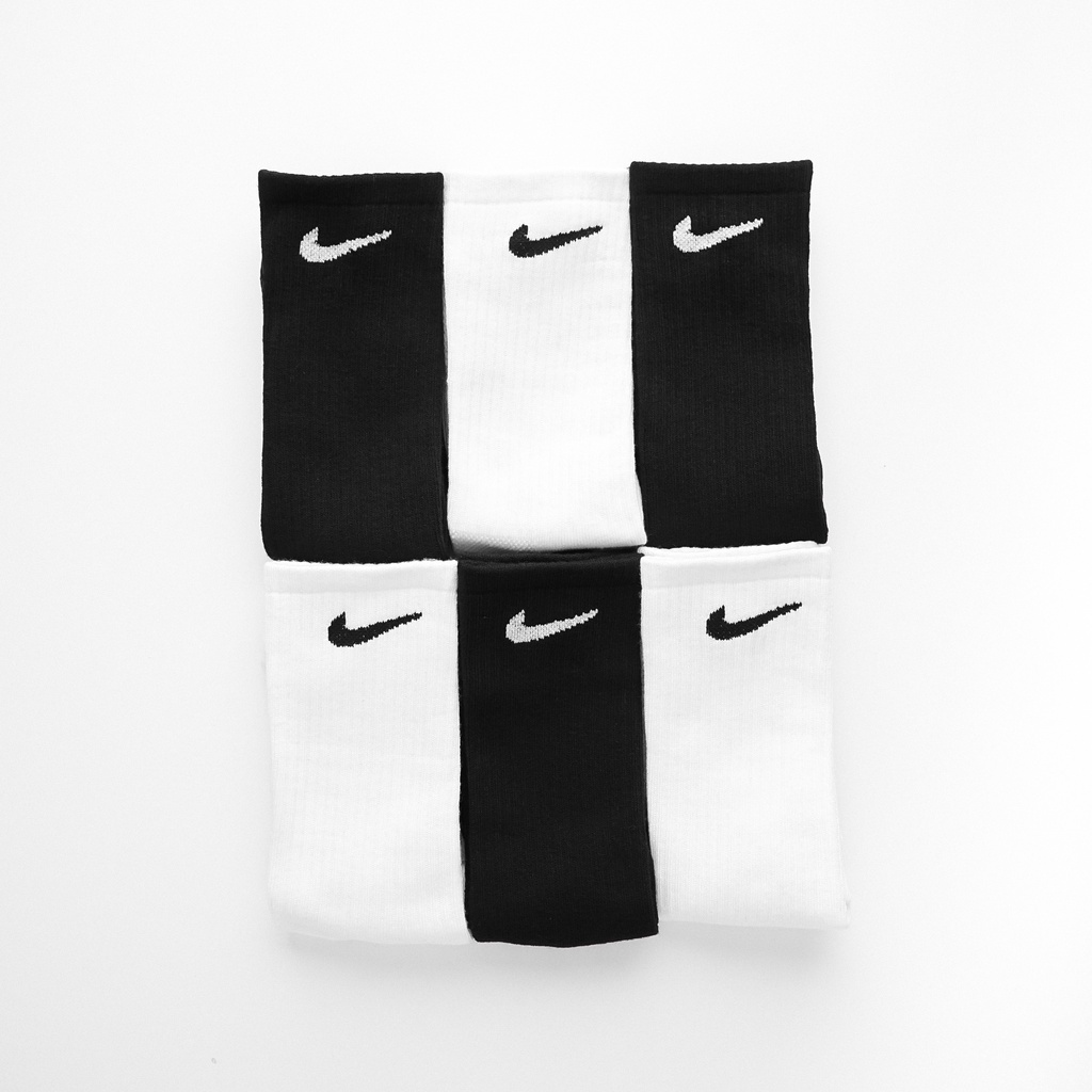 [ CAO CẤP ] Full Set 3 đôi vớ/tất thể thao cổ cao dệt kim dày dặn, thông thoáng N008