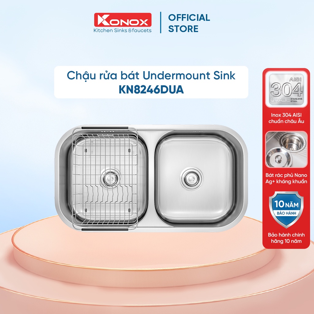 Chậu rửa bát inox KONOX Undermount Sink KN8246DUA