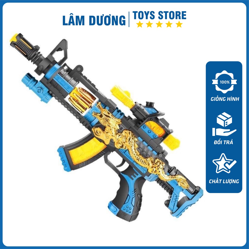 Đồ chơi Súng Rồng chiến cho trẻ em Súng pin đồ chơi nhựa ABS an toàn cho bé trai đồ chơi trẻ em