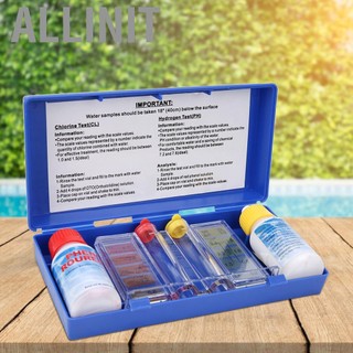 Allinit PH Chlorine Water Quality Test Kit Swimming Pool Tester Testing Box HD